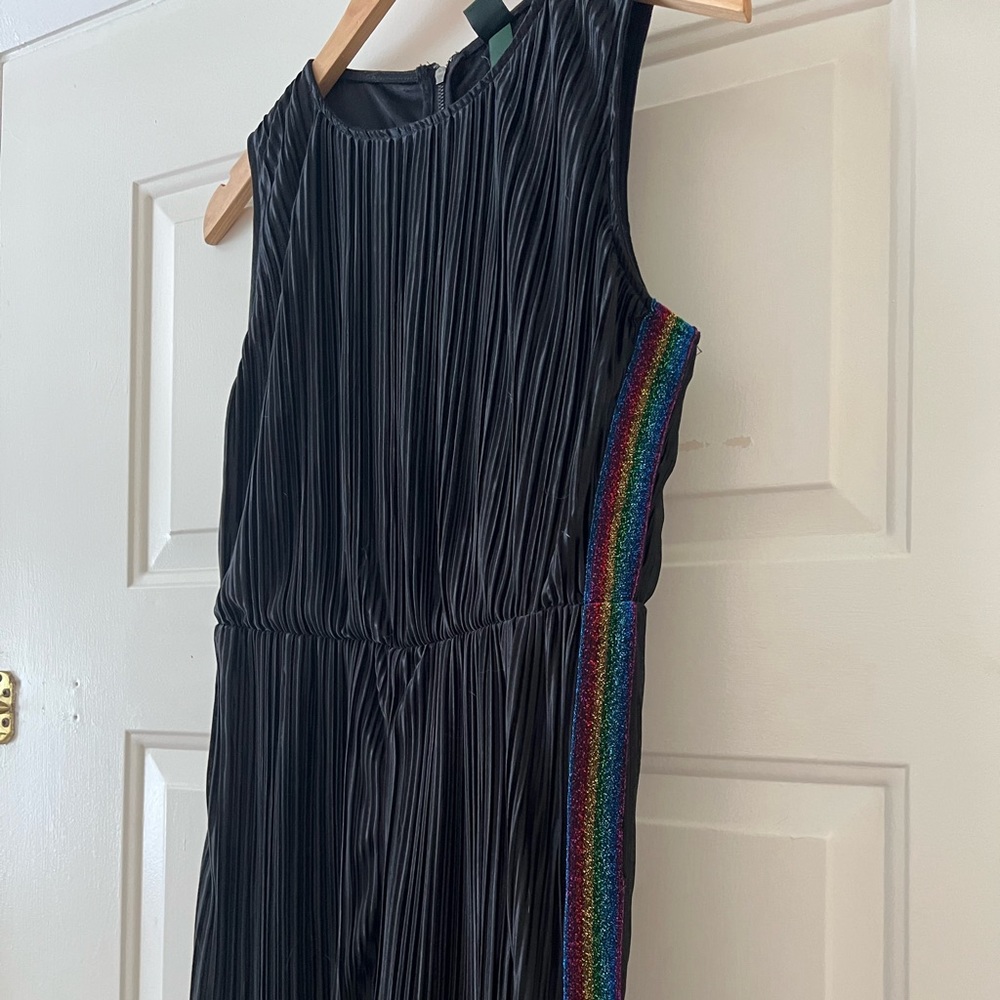 Black jumpsuit w rainbow sides